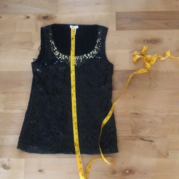 Cache Rhinestoned and Sequined Top - Picture 7 of 9